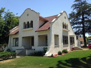 A side view of the Cressman House.
