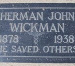 The grave of Herman John Wickman (1878-1938) in Evergreen Memorial.