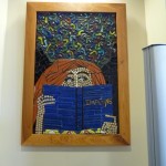 A tile mosaic inside the New Marcy Branch Library.