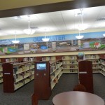 A display teaches about water about the new Marcy Branch Library children's section.