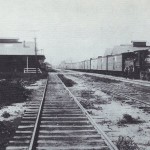 A train full of oranges on standby waiting for the presidential train in Highgrove in 1903.