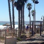 The San Clemente Pier station is so close you just get off, cross the tracks under the tunnel, and you are on the beach.