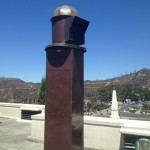 This solar telescope focuses in light and provides really detailed pictures of the mountain range.