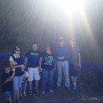 The family on the way up to Dante's Peak.