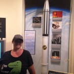 This was the first US rocket to make orbit. It is full scale. As you can see, it wasn't very big.