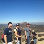 The Wrights, Aunt Judy, and AJ looking at the "Hollywoo" sign (when you get up there you will get it).