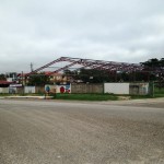 The "stadium" had lots of ads on it about HIV and chagas (little tick disease).