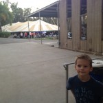 Going to a worship service in a big tent was different for us.