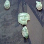 These jade pieces are Olmec and probably the oldest pieces of jade carved in Belize.