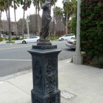 The Temperance Water Fountain was donated to the City of Riverside in 1907 by the Women Temperance Society in an effort to promote clean water. The drinking fountain part has been removed, but if you look close you can still see where the pipes were and at the bottom there are "doggy bowls".