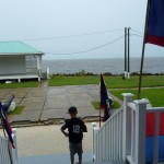 A view of the coast from the Government House. Normally Baron Bliss' boat is here but we didn't see it.