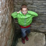 We were struggling to climb El Castillo and then I hear "hello papi" and saw that AJ had followed us up.