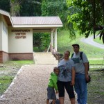 The family at the Xunantunich Visitor Center.