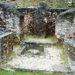 This room was used for spiritual cleansing. The petitioner would start a fire in the pit, pray to the stella, and then bathe in the ashes. 