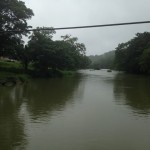 Crossing the Mopan River.