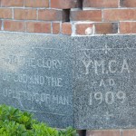 The YMCA cornerstone.