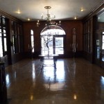 A view of the lobby area of the Life and Arts Center.