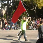 A Chinese exchange student in the parade.