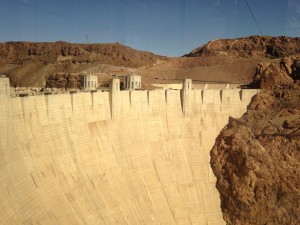 There is a lot of concrete in the Hoover Dam.