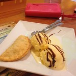 For dessert we shared a guava and cheese empanada with ice cream. $4.00