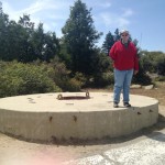 Before the mirror was installed they used this 20 ton concrete disk to test the telescope moving mechanics.