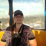 Denise riding the La Grande Wheel.