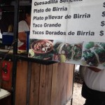 The prices for the tacos are in pesos (16.5 MXN= 1 USD).
