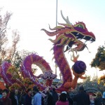 I loved the colors on this dragon float.