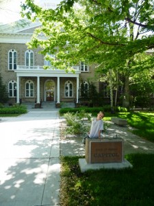 AJ in front of the State Capitol building.