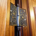 Loved how they were able to reuse the door hinges when they remodeled.