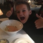 AJ really liked the Mac and Cheese with Alaska king crab and truffle sauce.