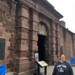 Denise in front of Castle Clinton