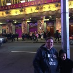 Denise and AJ in front of the theater.