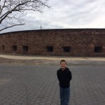 AJ in front of Battery Park that used to protect New York.