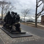 This statue is dedicated to the immigrants who arrived at Battery Park.