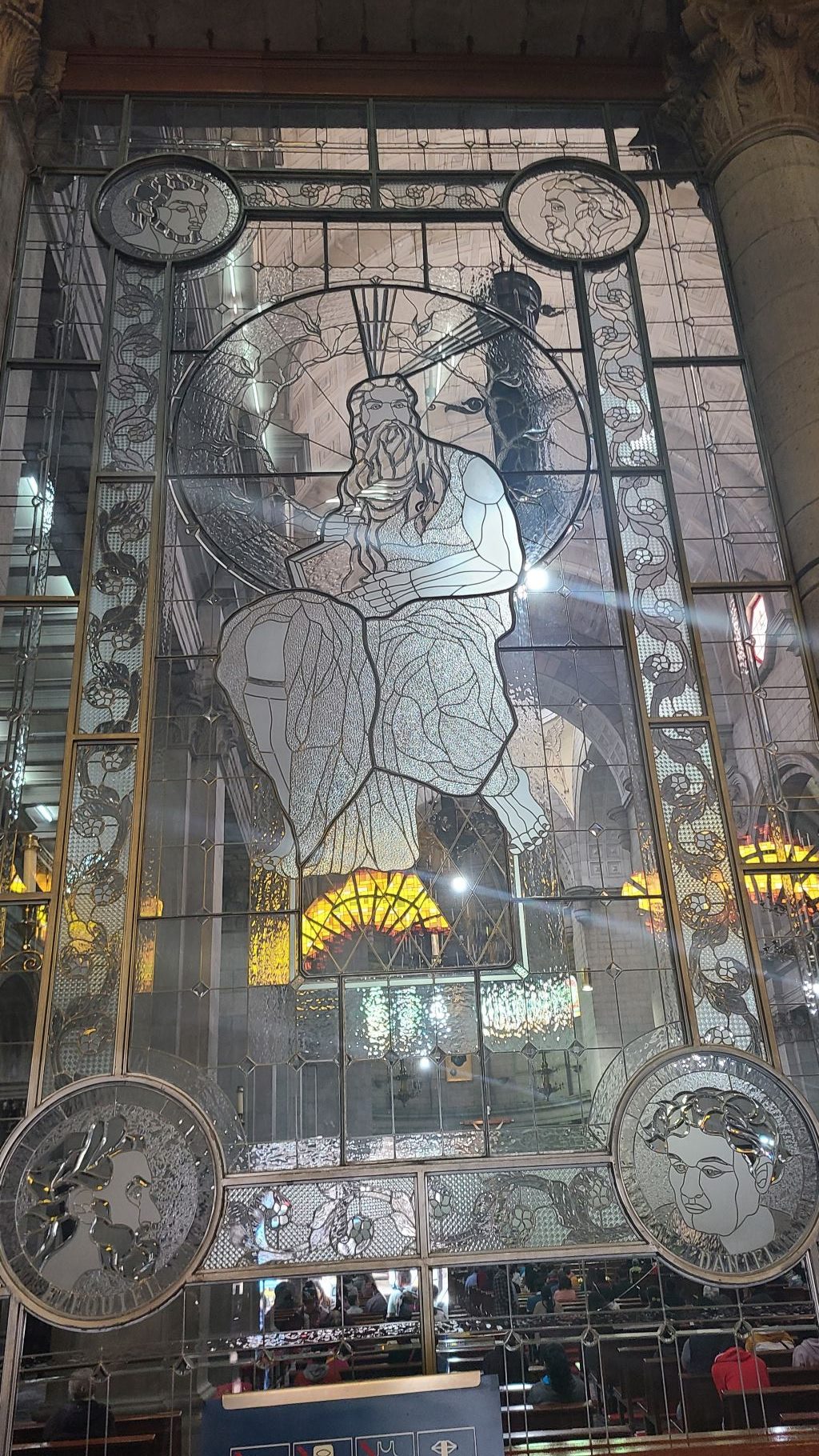 Etched Window of Moses in the Cathedral